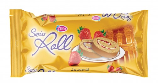 جوردينا سويس رول كيك عائلي بالفراولة 240 غم*8