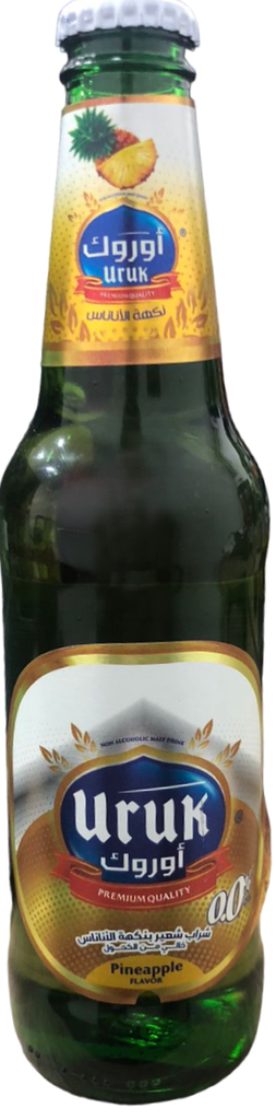 اوروك شراب شعير اناناس زجاج 330 مل