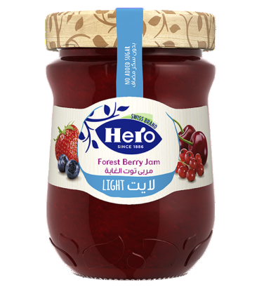 هيرو مربى توت الغابة لايت 350 غم