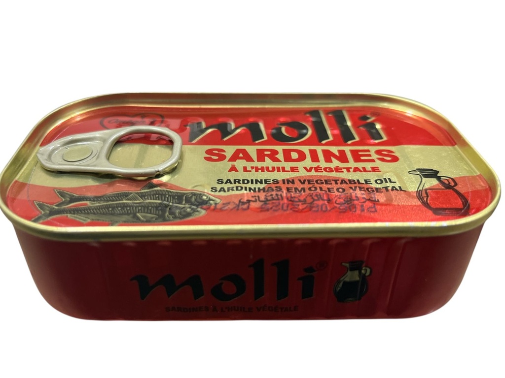 سردين مولي بالزيت النباتي 125 غم  