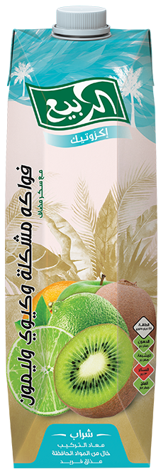 عصير الربيع فواكه مشكلة وكيوي وليمون 1 لتر
