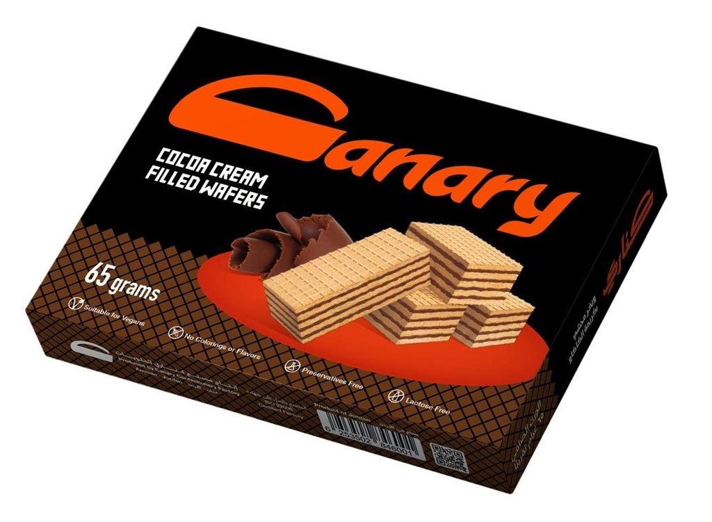 كناري ويفر محشي بكريمة الكاكاو 65غم