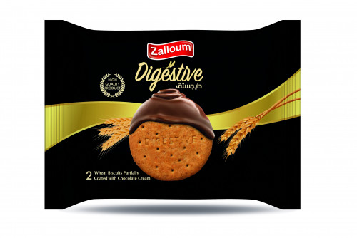 زلوم دايجستف مغطى جزئيا بالشوكولاتة 22 غم