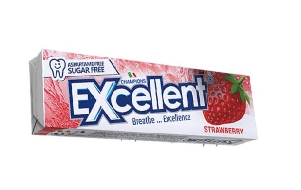 علكة اكسلنت بنكهة الفراولة 14 غم