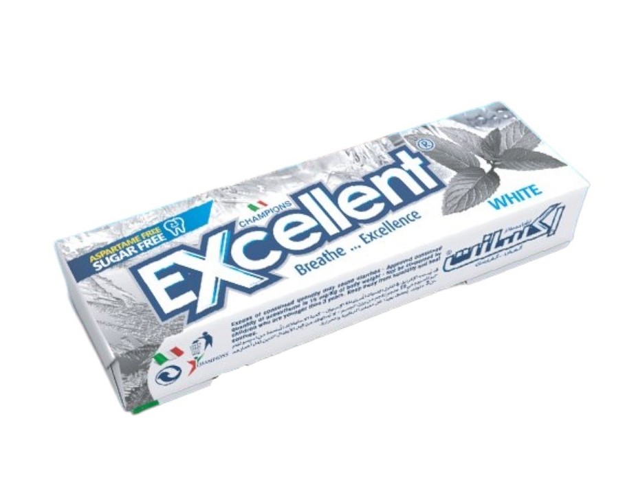 علكة اكسلنت بنكهة النعناع الابيض 14 غم