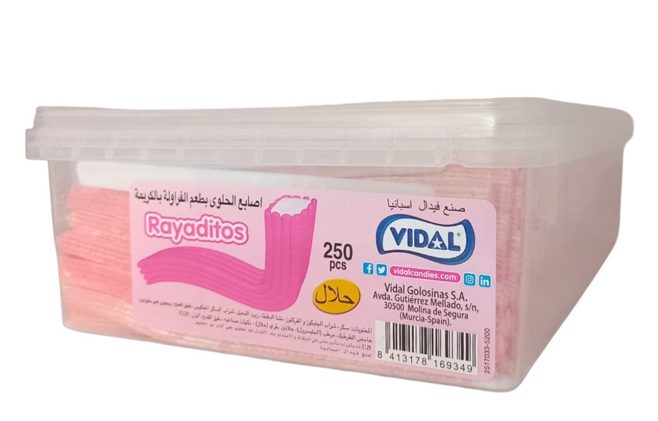 فيدال كاندي اصابع نكهة الفرولة بالكريمة