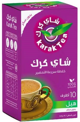 شاي كرك بالهيل بدون سكر 14 غم * 10