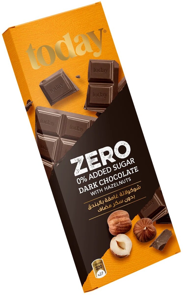توداي بار شوكلاتة داكنة بالبندق زيرو 60  غم