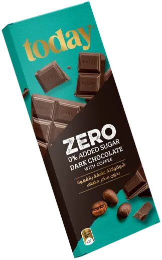 توداي بار شوكلاتة داكنة بالقهوة زيرو 60  غم