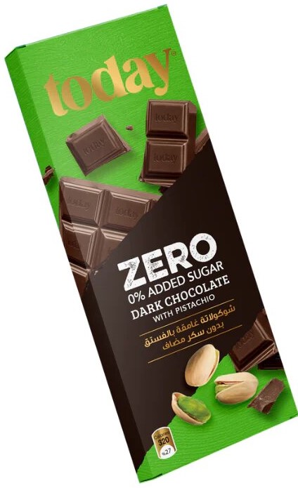 توداي بار شوكلاتة داكنة بالفستق الحلبي زيرو 60  غم