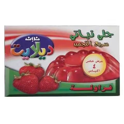 نون ديلايت جيلي نباتي فرولة عرض 85 غم * 4