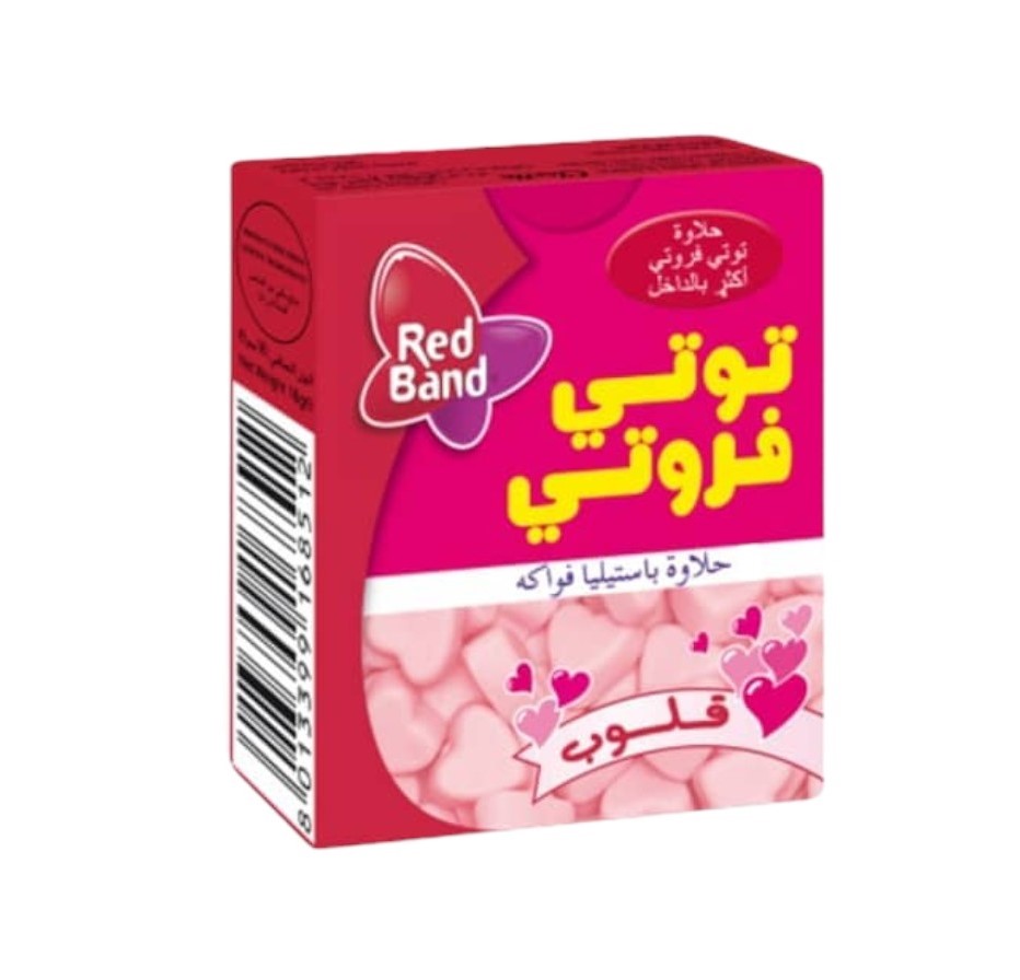 توتي فروتي كاندي قلوب 18 غم
