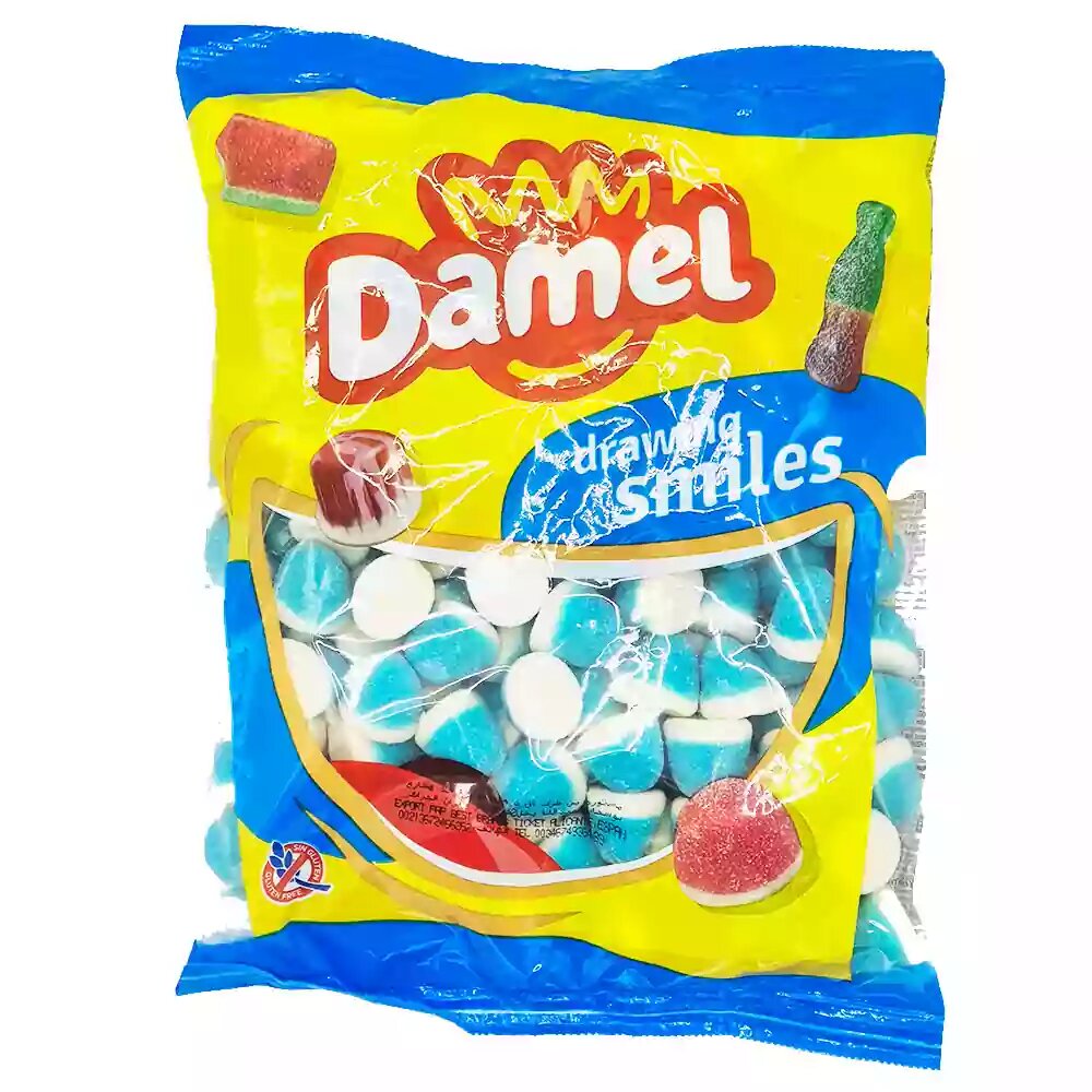 دامل كاندي شكل قبلة زرقاء 1 كغم