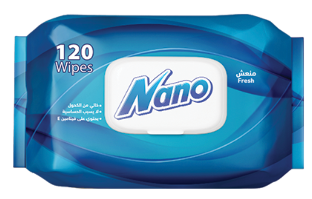 نانو مناديل معطرة منعش 120 منديل