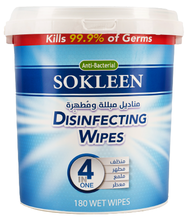 سوكلين مناديل مبللة مطهرة 180 منديل