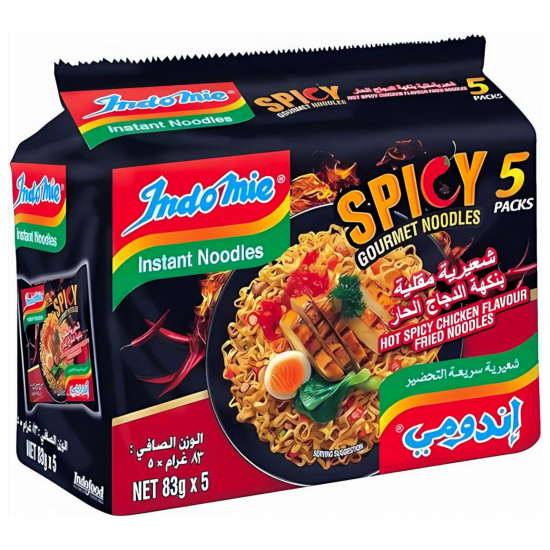 اندومي اكياس شعيرية مقلية بنكهة الدجاج الحار 70 غم