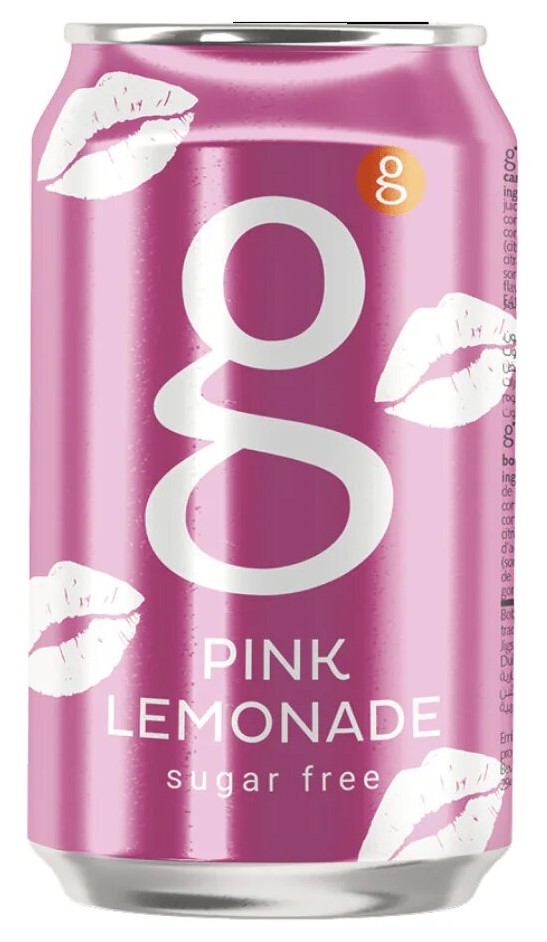 جي مشروب غازي ليمون وردي خالي من السكر  300 مل