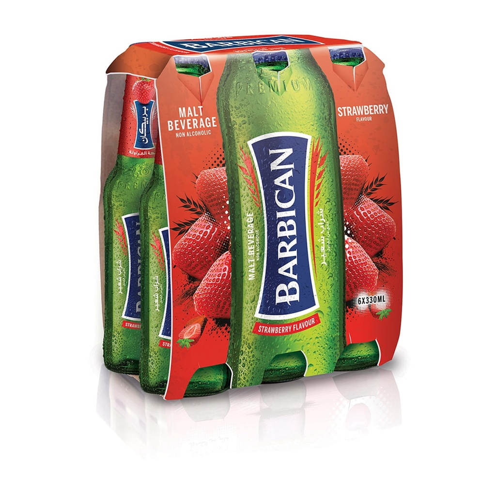 بربيكان فراولة زجاج 330 مل