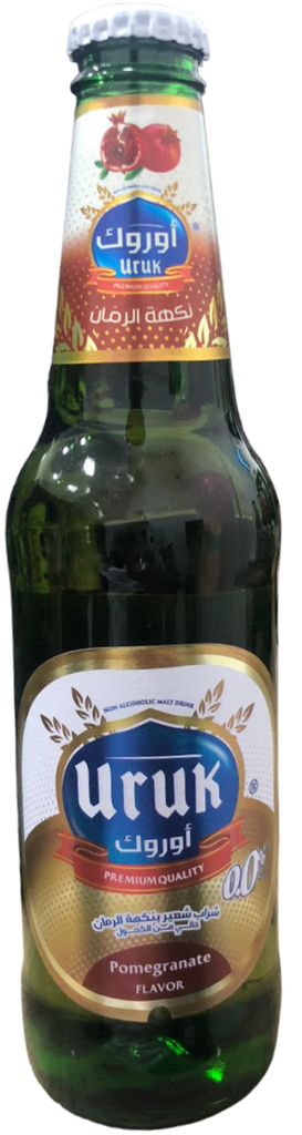 اوروك شراب شعير رمان زجاج 330 مل