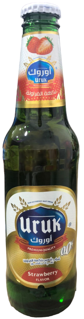 اوروك شراب شعير فراولة زجاج 330 مل