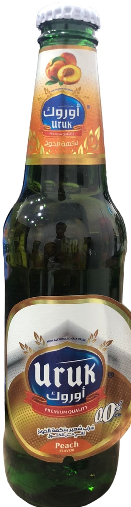 اوروك شراب شعير خوخ زجاج 330 مل