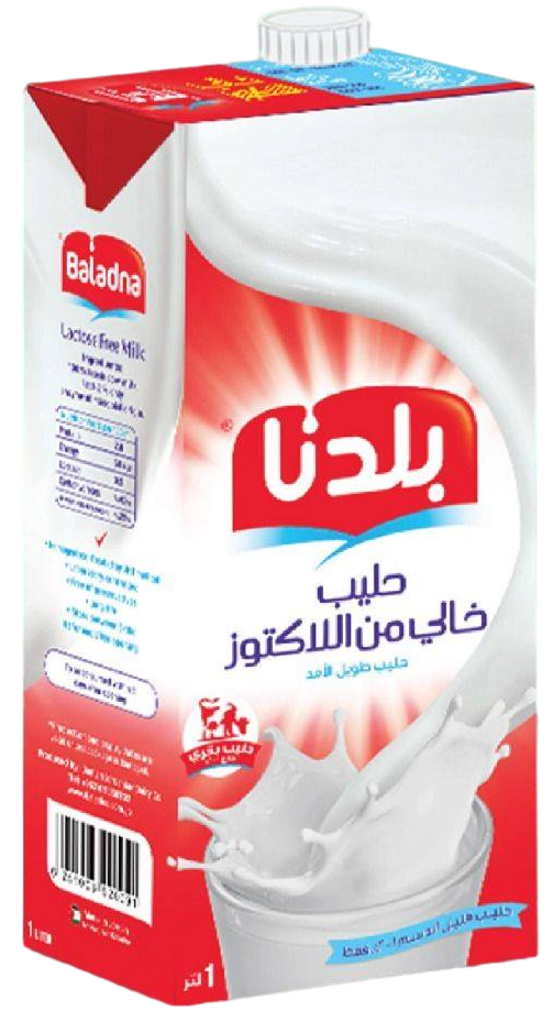 حليب بلدنا خالي من اللاكتوز  1 لتر