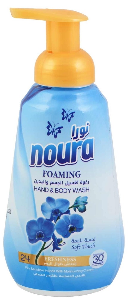 نورا سائل يدين فوم لسمة ناعمة ازرق 500 مل