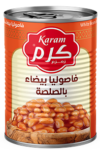 كرم فاصولياء بيضاء بالصلصة 380 غم بالحبة