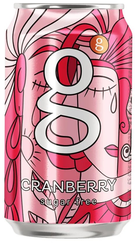 جي مشروب غازي توت بري خالي من السكر 300 مل