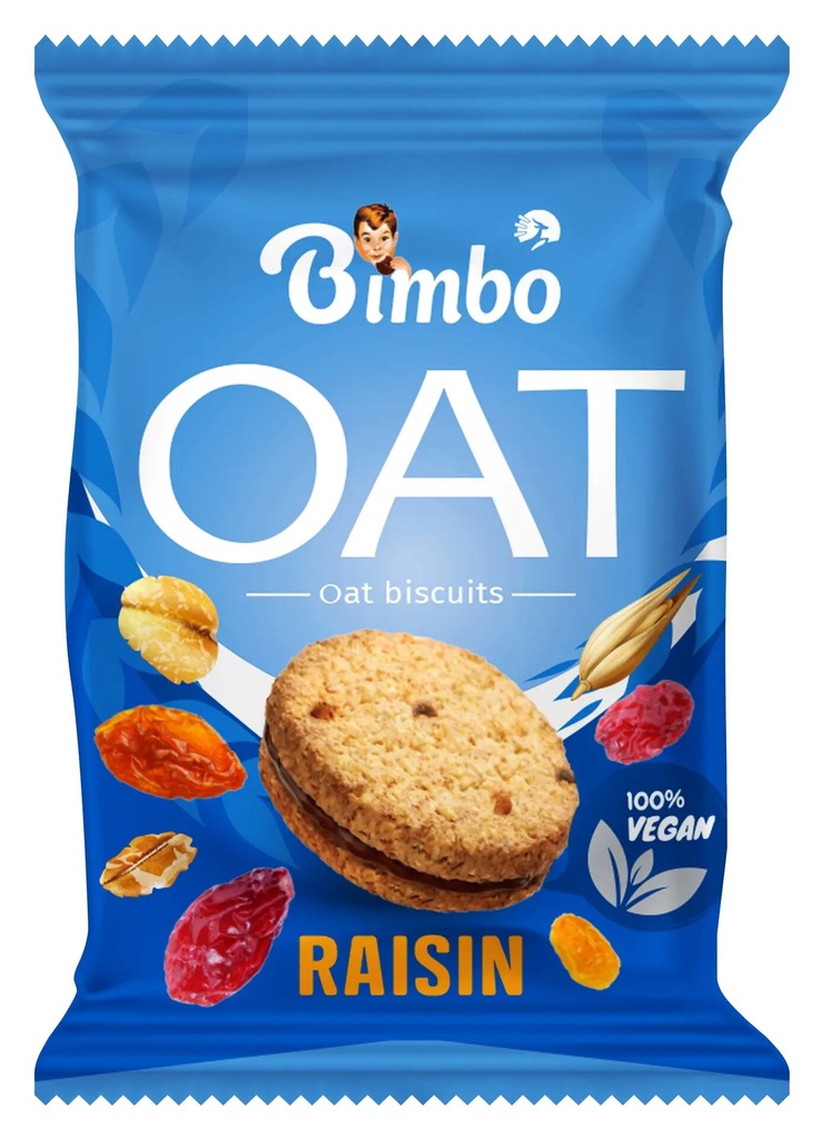 بيمبو بسكويت شوفان بالزبيب 30 غم