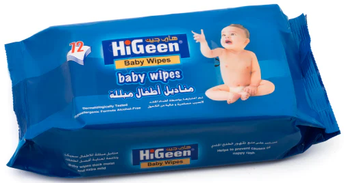 هايجين مناديل أطفال مبللة 72 منديل