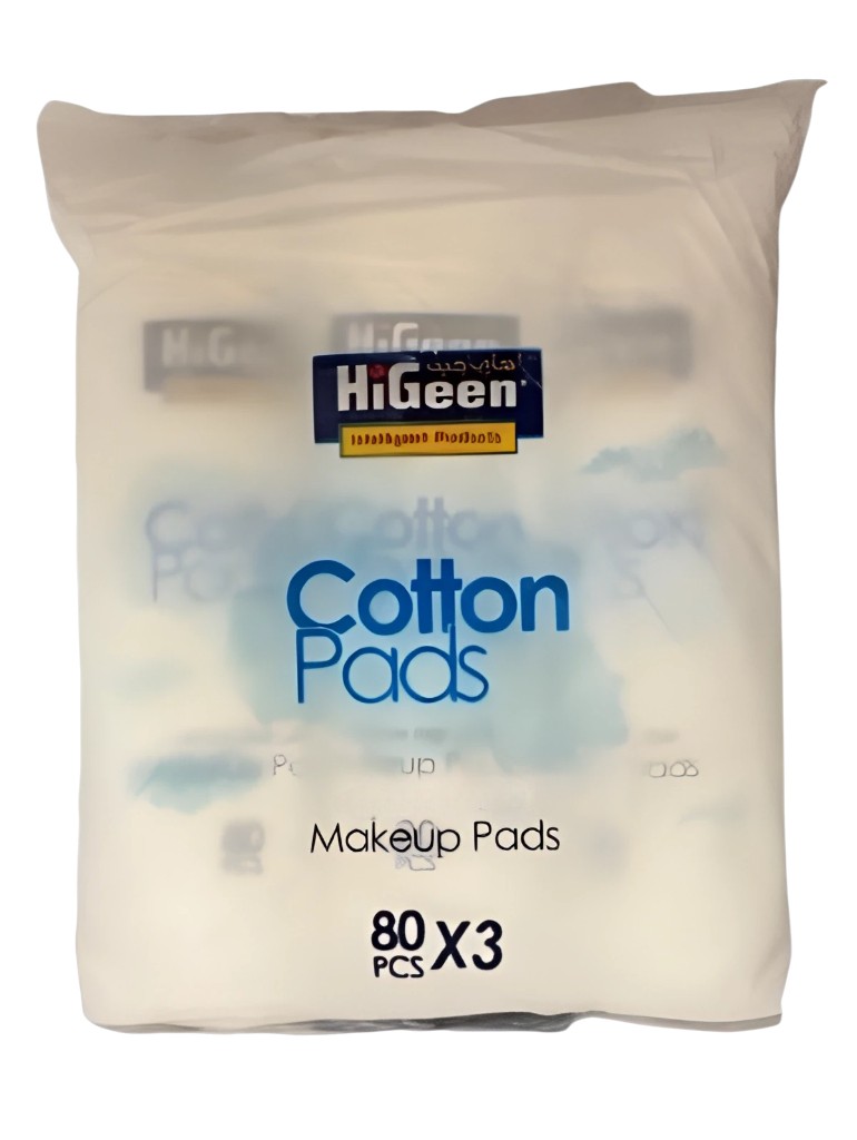 هايجين قطن مزيل مكياج 80 قطعة * 3