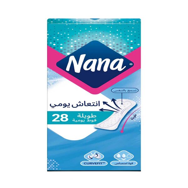 نانا فوط صحية يومية طويلة 28 قطعة