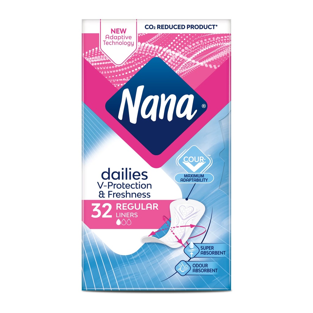 نانا فوط صحية يومية متوسطة ؛32 قطعة*15