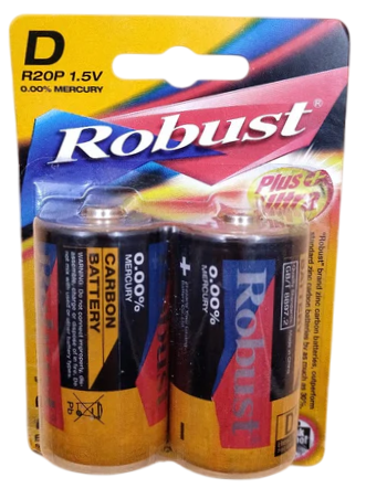 روبست بطاريات قطعتان (D)
