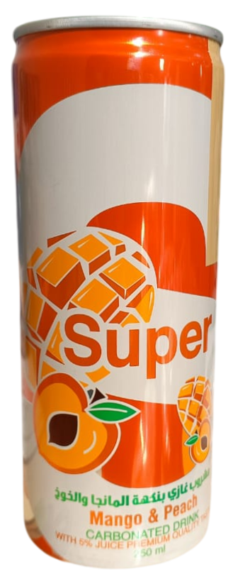 سوبر غازي تفاح مانجا و دراق 250 مل