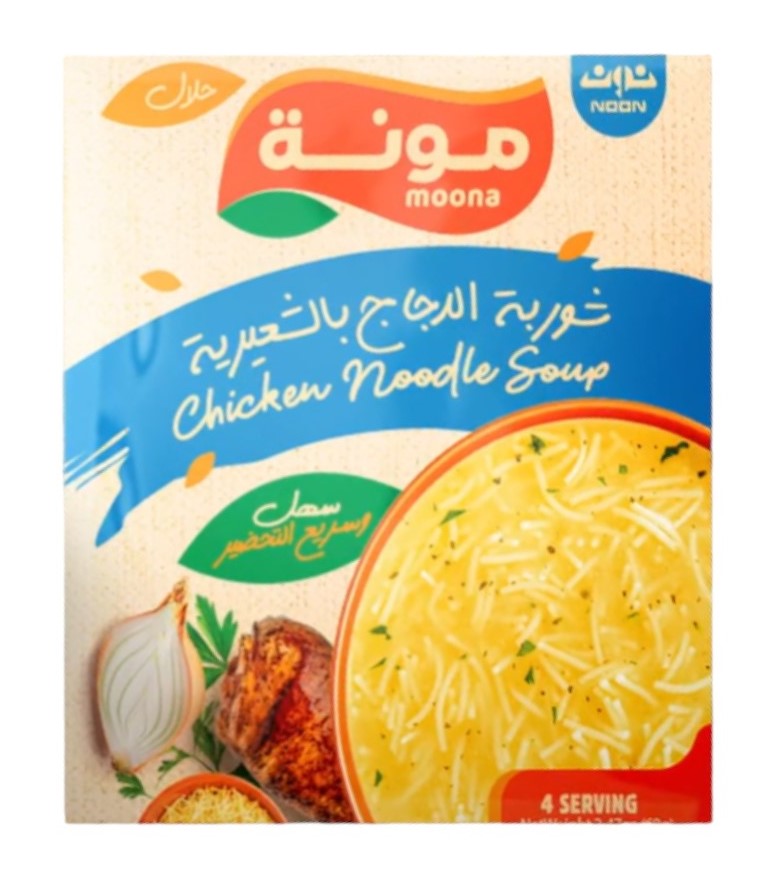 مونة شوربة الدجاج بالشعيرية 56 غم + مرقة دجاج مجاناً