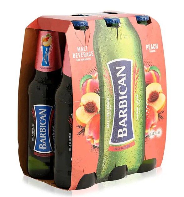 بربيكان خوخ زجاج  330 مل * 6