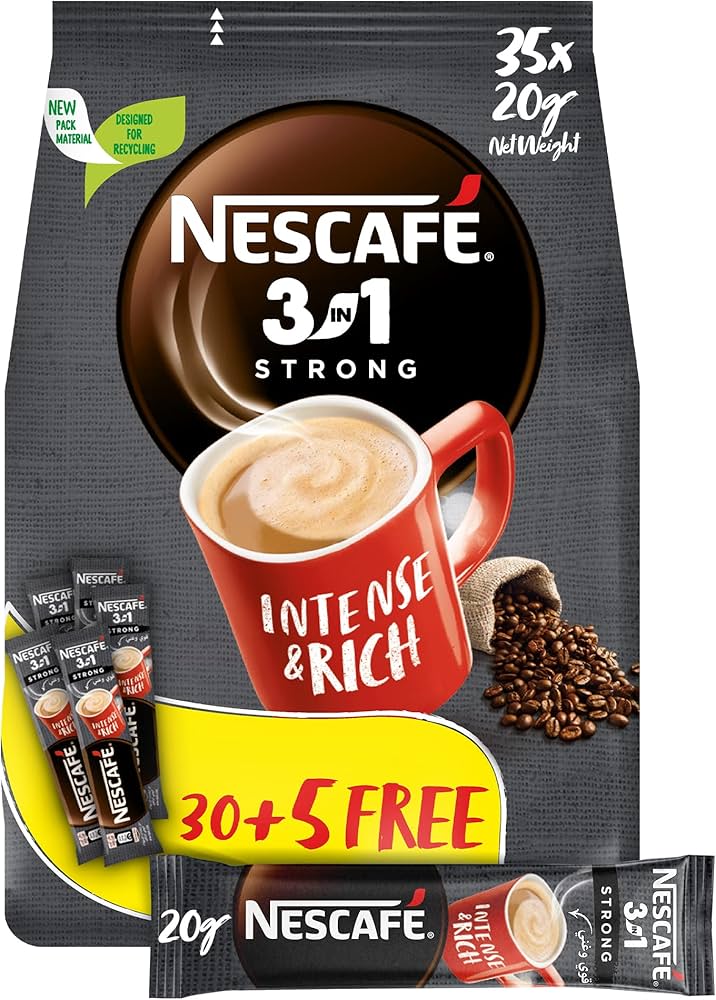 نسكافيه 3 في 1 سترونغ 20غم * 30+5