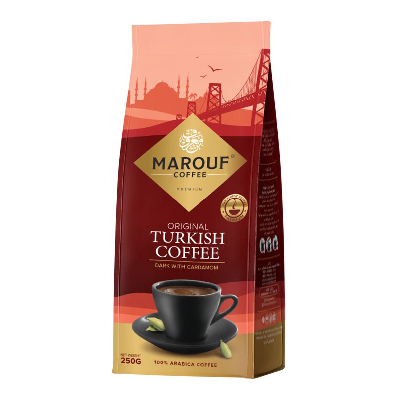بن معروف قهوة تركية غامقة مع هيل 250 غم
