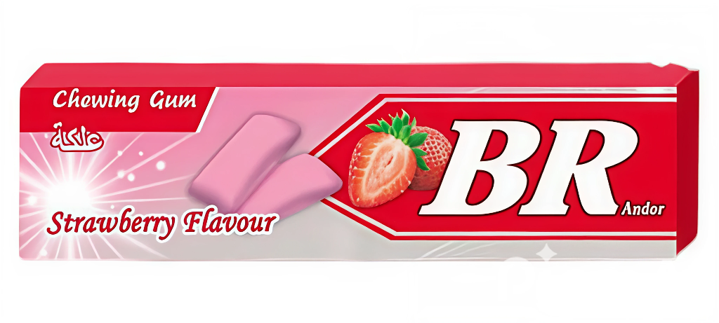 علكة بي ار بنكهة فراولة 14 غم