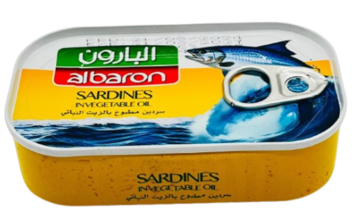 البارون سردين بالزيت النباتي 100 غم