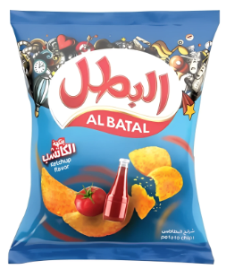 البطل شيبس بطاطا كاتشب 12 غم * 100