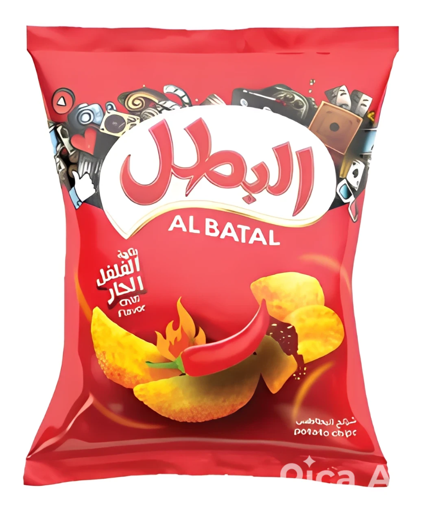 البطل شيبس بطاطا بالفلفل 12 غم * 100