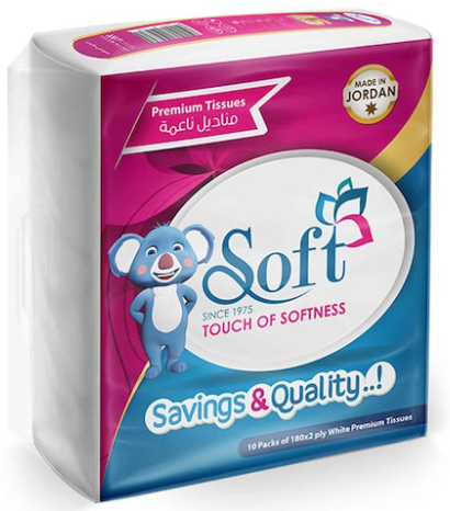 سوفت مناديل ناعمة 180 منديل *10