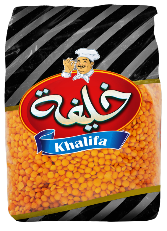 خليفة عدس احمر فطبل 800 غم 