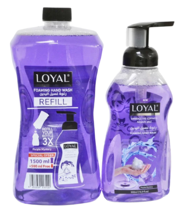 لويال سائل غسيل ايدي فوم نهدي عرض 1500 مل + 500 مل
