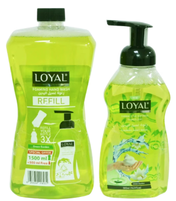 لويال سائل غسيل ايدي فوم اخضر عرض 1500 مل + 500 م