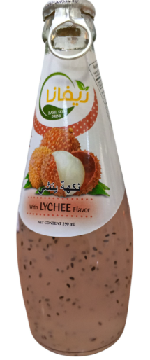 ريفانا عصير بذور الريحان بنكهة ليتشي 290 مل