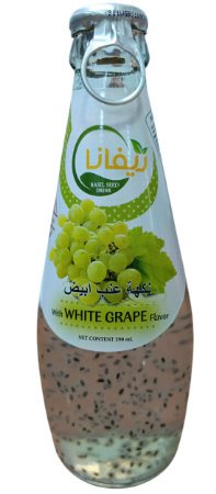 ريفانا عصير بذور الريحان بنكهة العنب الابيض 290 مل